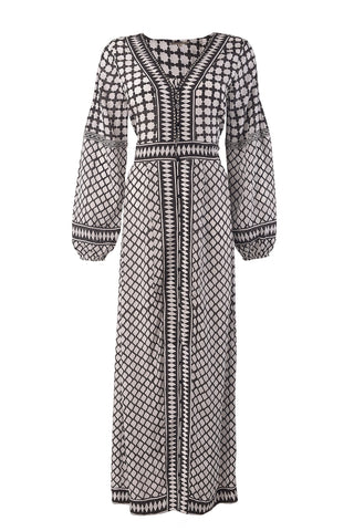 ZEPHYR - V NECK BUTTON DOWN MAXI DRESS