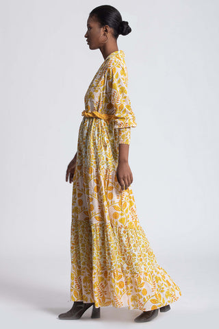 Abeo Maxi Shirt Dress Yellow