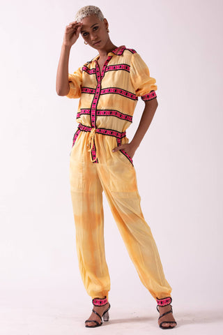 EMBERLY- TIE AND DYE FULL SLEEVES JUMPSUIT WITH PRINTED PANELS