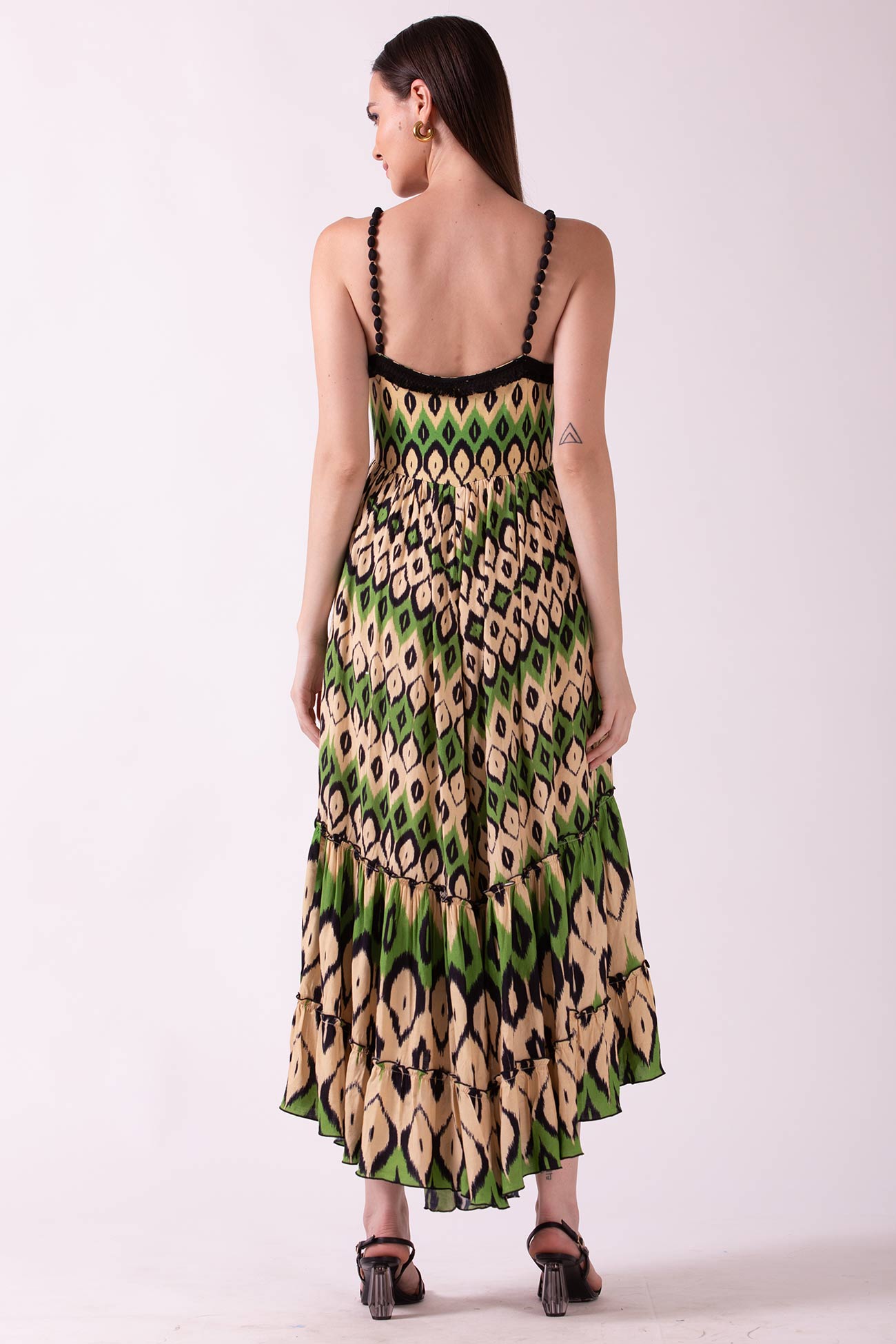 acacia maxi dress Acacia Maxi Dress Petite Macrame Knit Halter Tie Stretch Light Pink