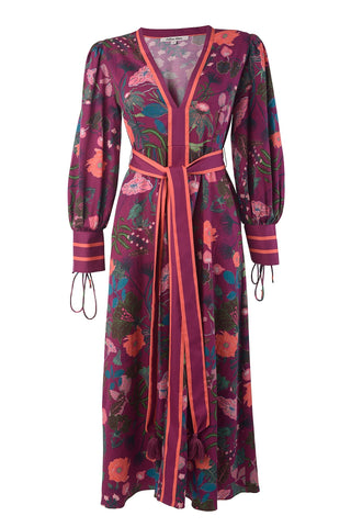 womens plus size maxi dresses Plus Size Burgundy Daily Floral Print Short Sleeve Pocket Maxi Dress