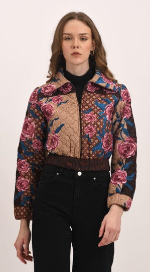 NISSE CROP QUILTED JACKET