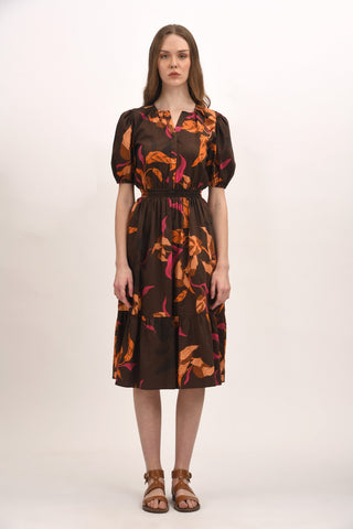 RUSTLEAF MIDI DRESS