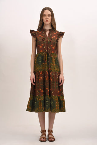 WOODLAND MIDI DRESS