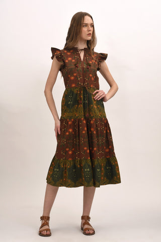 WOODLAND MIDI DRESS