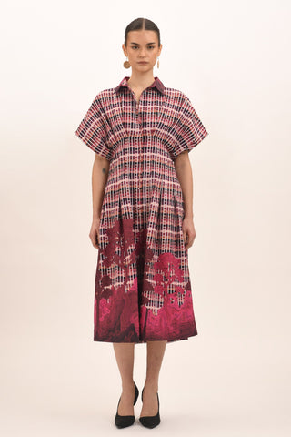 TARTAN MIDI DRESS