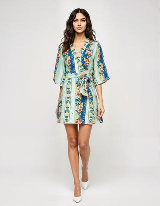 CARLY-MINT WRAP DRESS