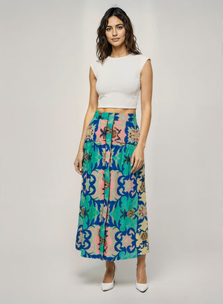 GENNY-DUST MIDI SKIRT