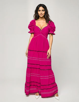 EBONY-PINK MAXI DRESS