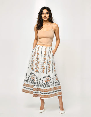 MAYA-IVORY MAXI SKIRT