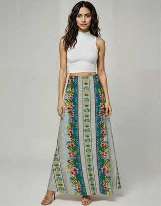 MAYA-MINT MAXI SKIRT