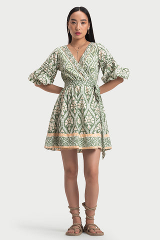 DINARA MINI WRAP DRESS